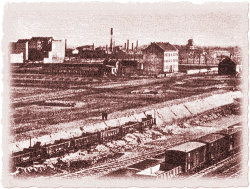 Bau des Görlitzer Bahnhofs im Jahr 1865